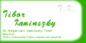 tibor kaminszky business card